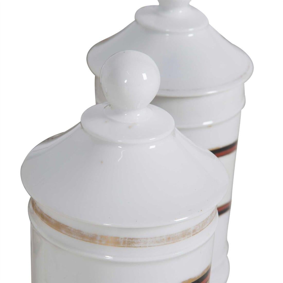 20th Century Large Collection of Porcelain Pharmacy Jars