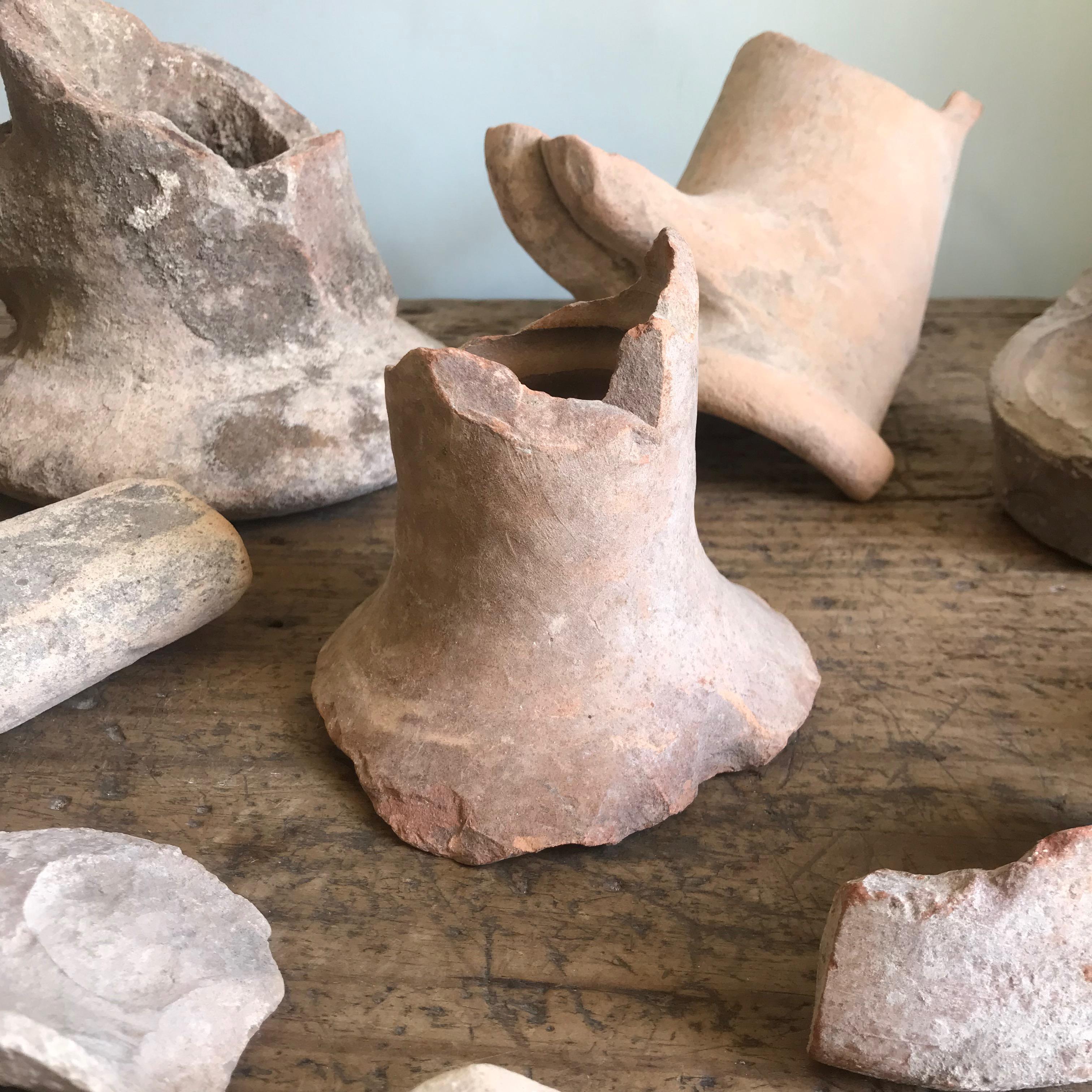 English Large Collection of Romano British Pottery Fragments For Sale