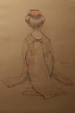 Large Collotype Print by Ryunosuke Fukui 'from "Maiko" Series' - print no 2