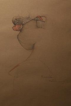 Large Collotype Print by Ryunosuke Fukui 'from "Maiko" Series' - print no 5