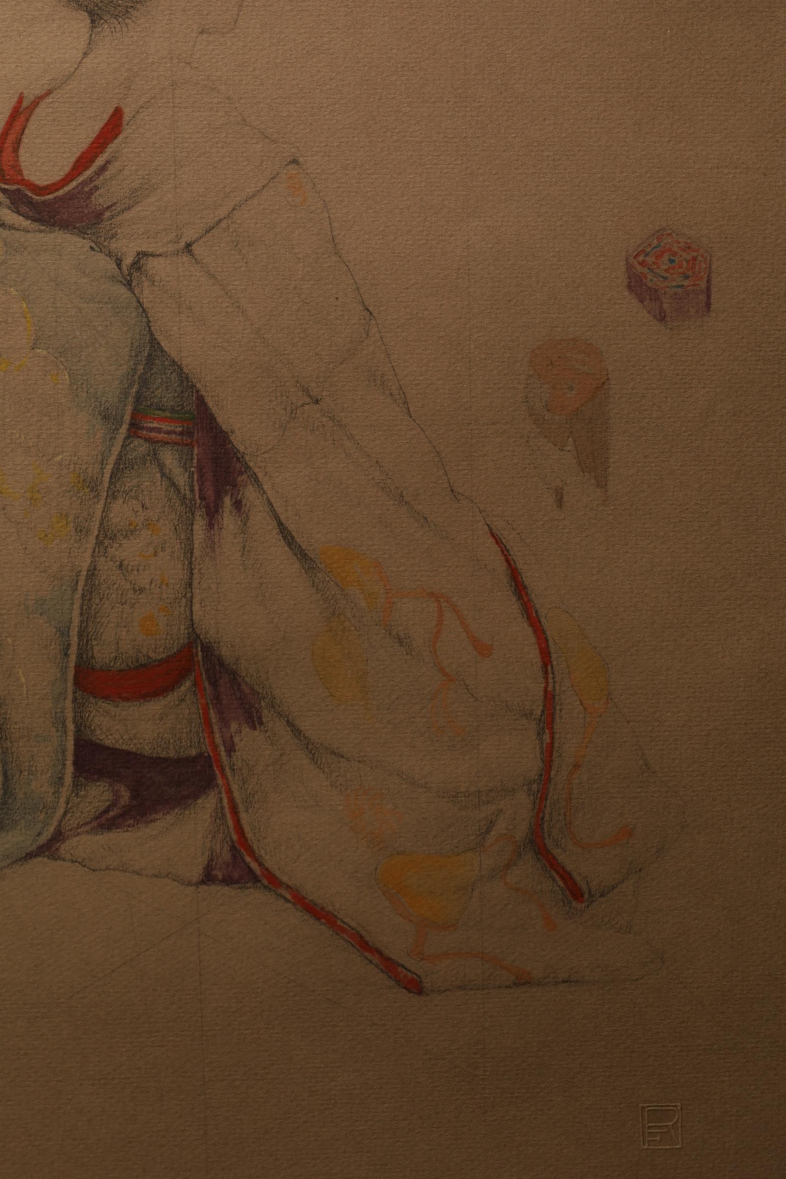 Large Collotype Print by Ryunosuke Fukui 'from 