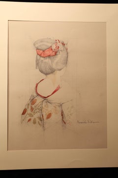 Large Collotype Print by Ryunosuke Fukui 'from "Maiko" Series' - print no 7