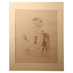 Large Collotype Print by Ryunosuke Fukui 
from "Maiko" Series
 - print no 7