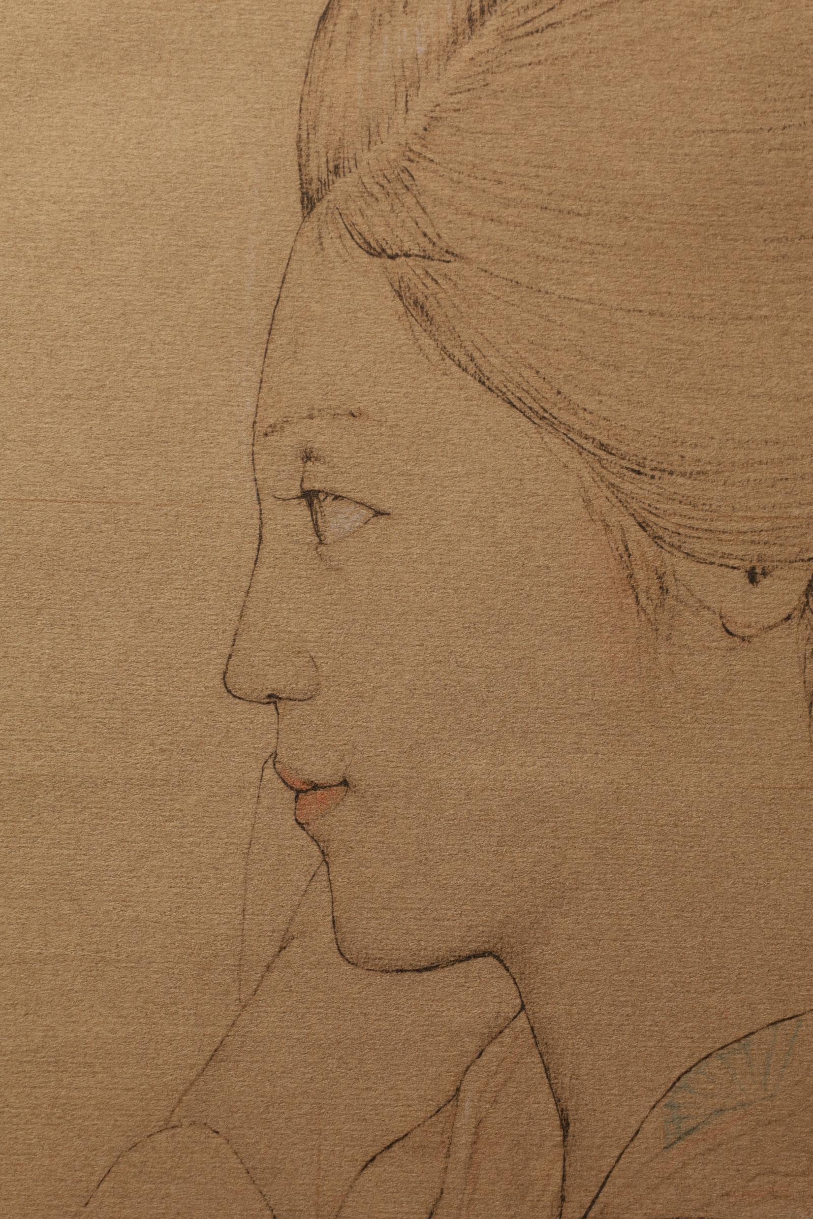 Large Collotype Print by Ryunosuke Fukui 'from 