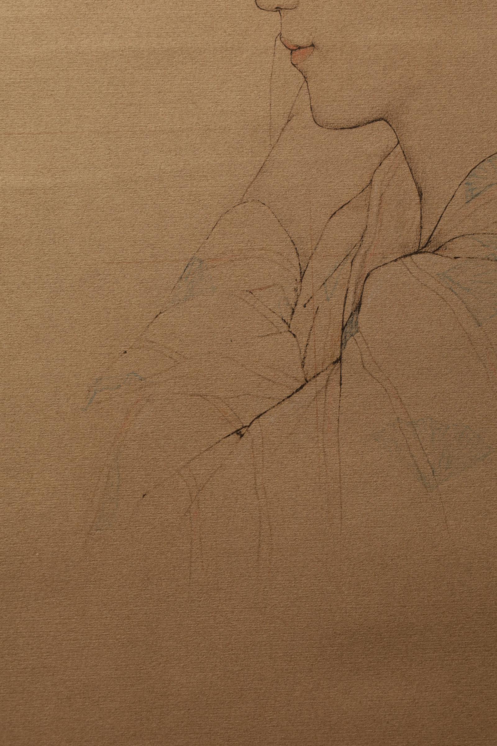 Large Collotype Print by Ryunosuke Fukui 'from 