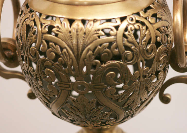 Large Colonial Style Hurricane Wall Lamp, Pair 1