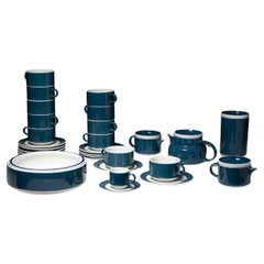 Large "Colonna" Breakfast Set by Gariboldi for Richard Ginori, Italy, 1950s