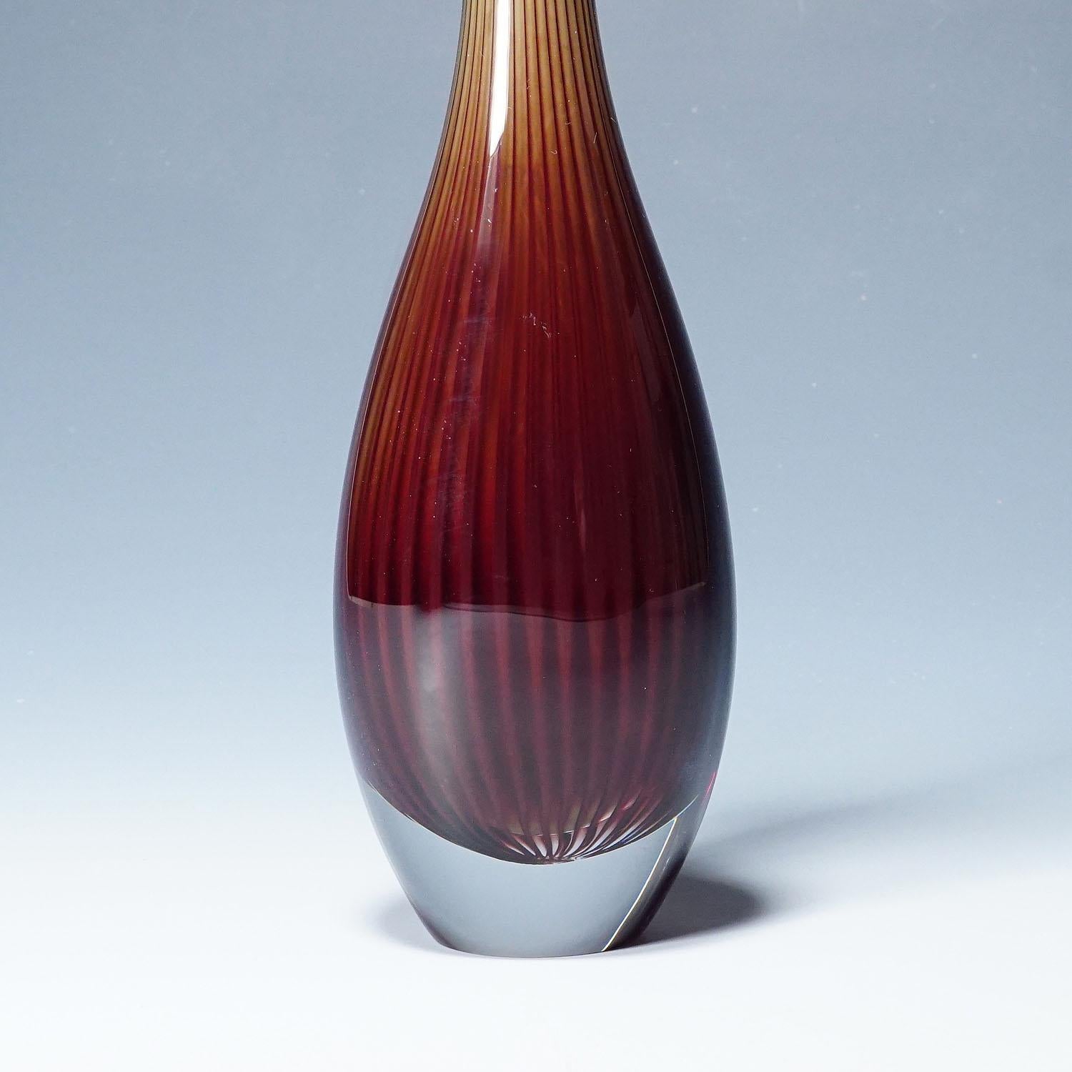 Vaso grande Colora di Vicke Lindstrand per Kosta 1953 In condizioni buone in vendita a Berghuelen, DE