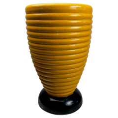 Large colorful Art Deco vase, umbrella stand and flower holder, 1930s
