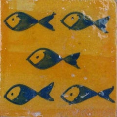Large Colorful Berber Handmade Tile Panel, Morocco