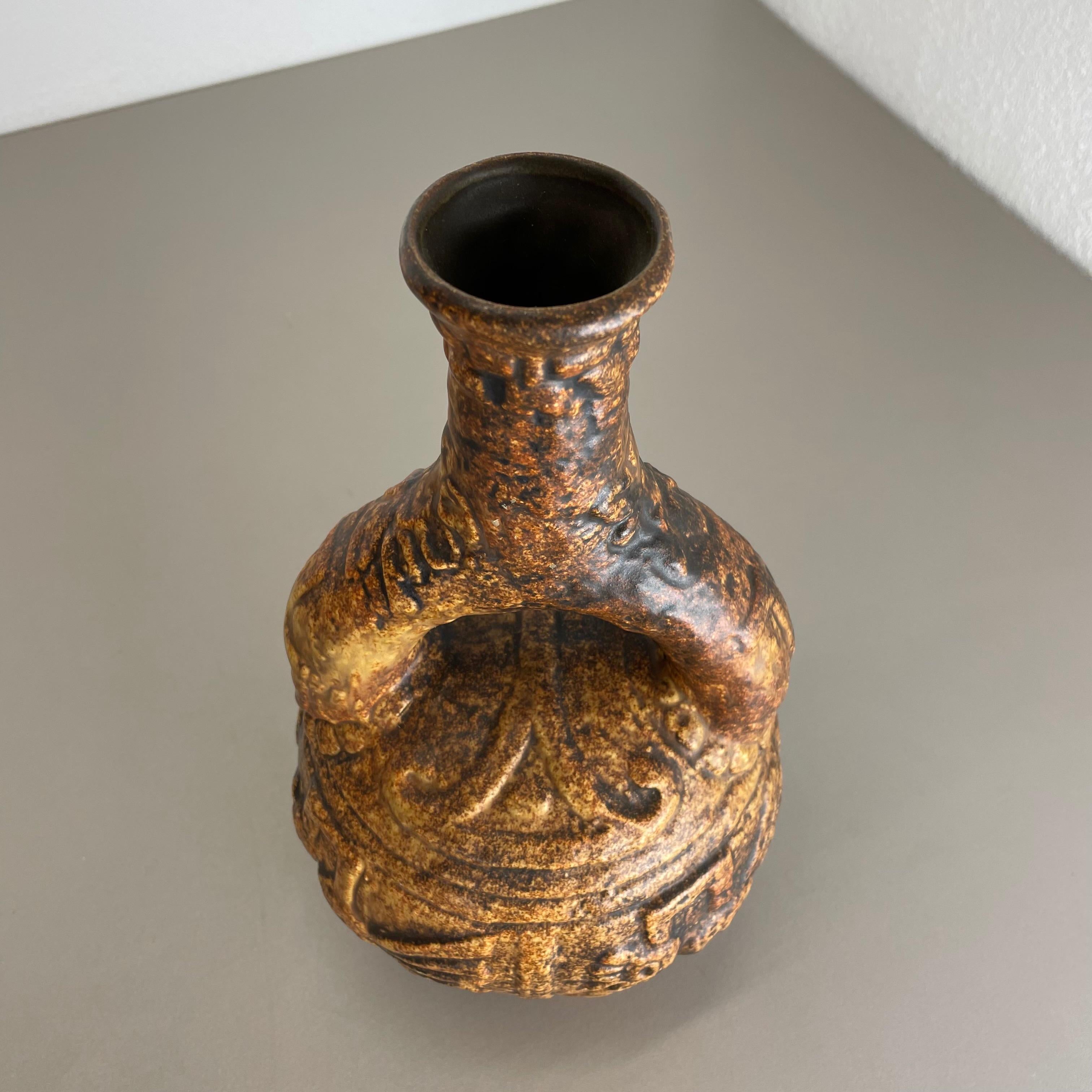 Grand vase coloré en poterie de lave grasse Maya Tiki de Jasba Ceramics, Allemagne, 1970 en vente 3