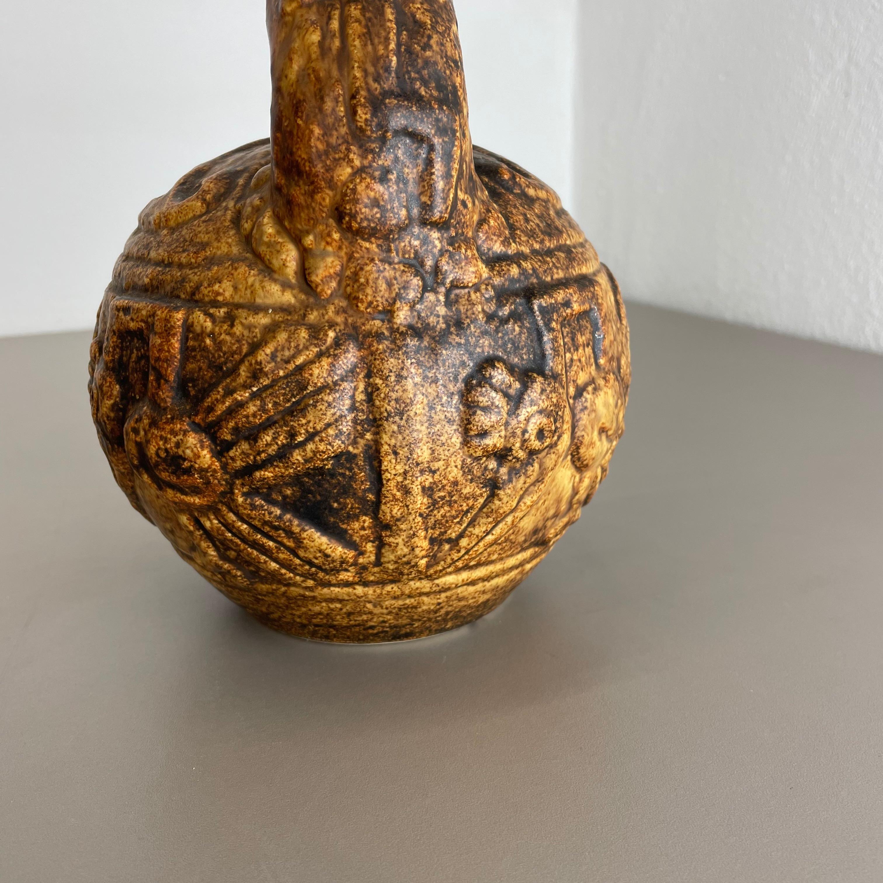 Grand vase coloré en poterie de lave grasse Maya Tiki de Jasba Ceramics, Allemagne, 1970 en vente 4