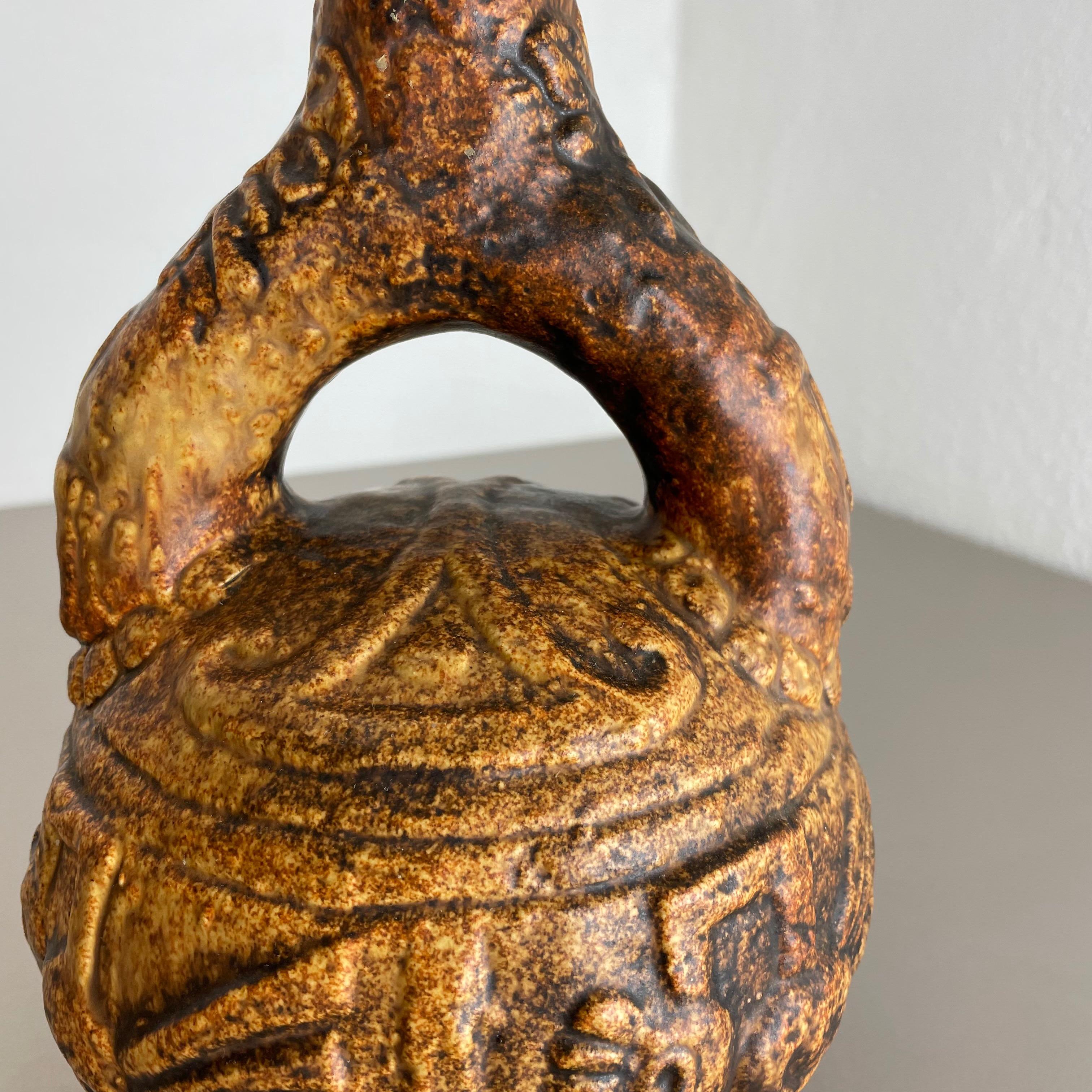 Grand vase coloré en poterie de lave grasse Maya Tiki de Jasba Ceramics, Allemagne, 1970 en vente 1