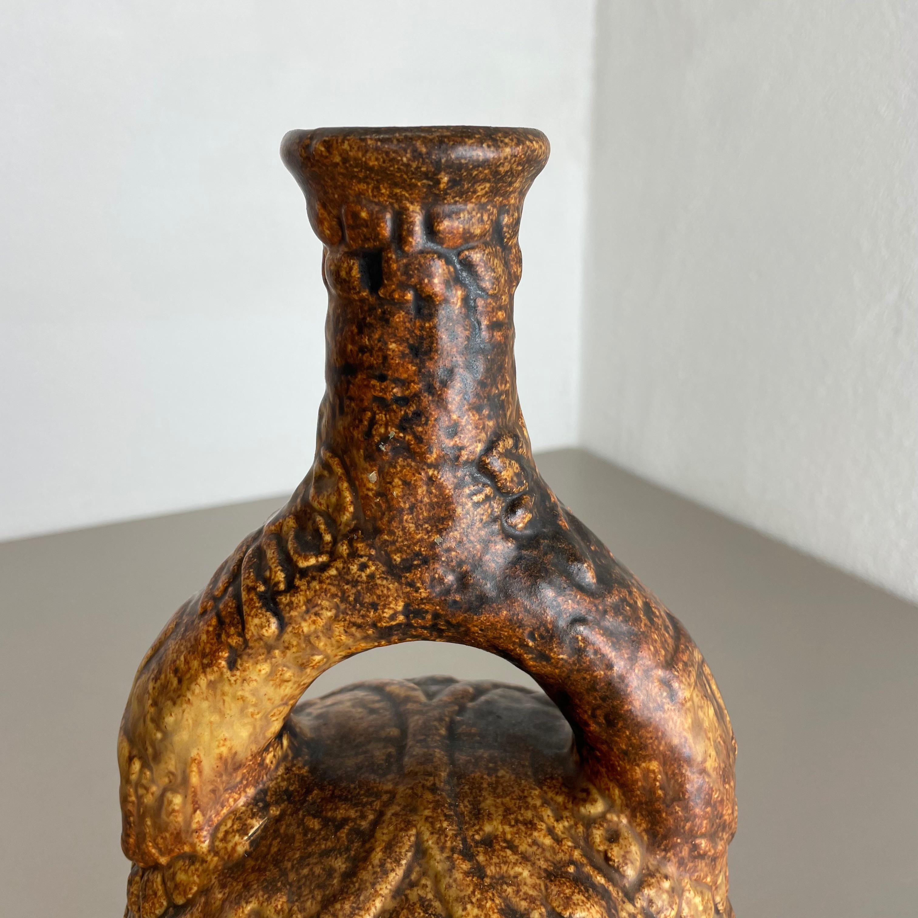 Grand vase coloré en poterie de lave grasse Maya Tiki de Jasba Ceramics, Allemagne, 1970 en vente 2