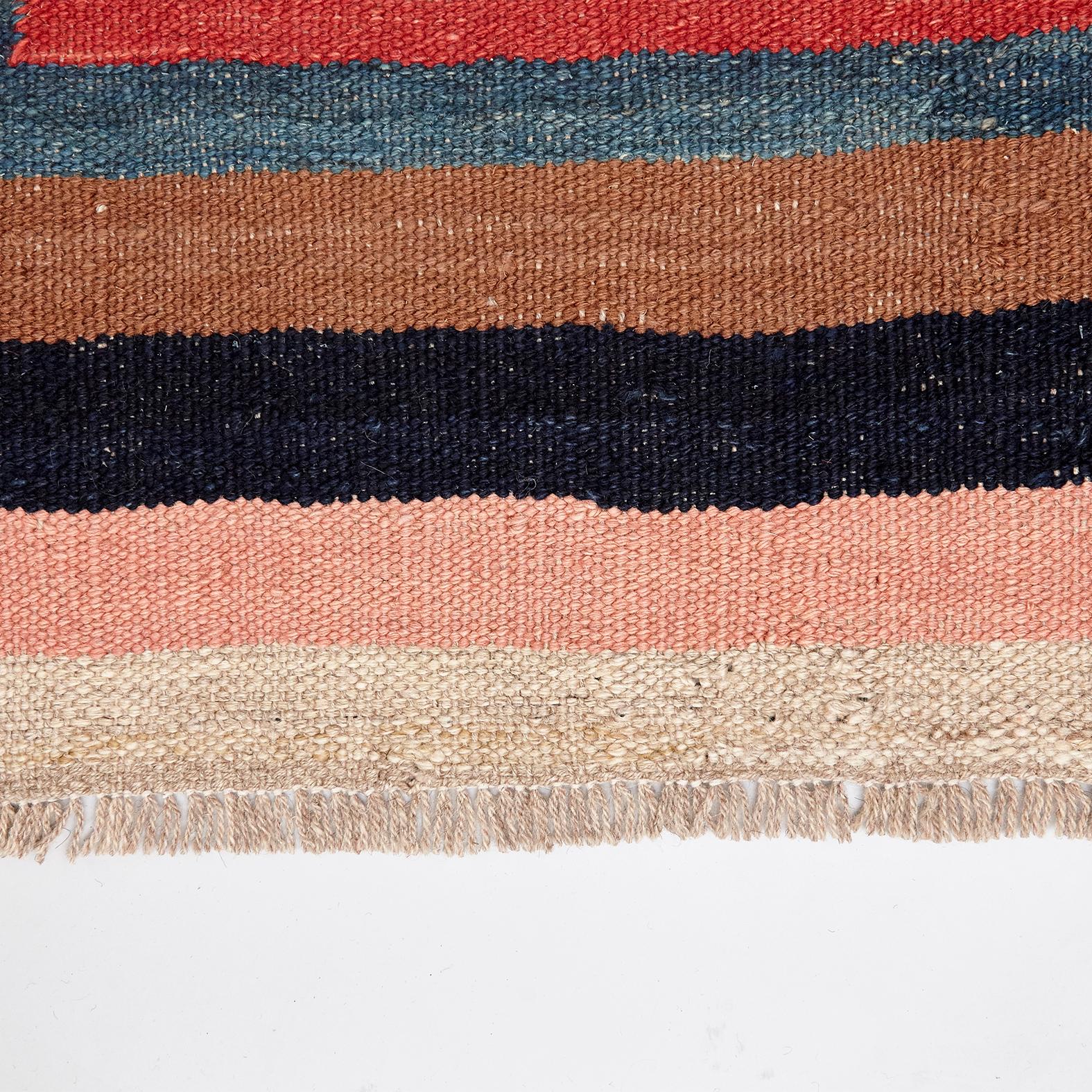 Large Colorful Flat-Weave Rug 2