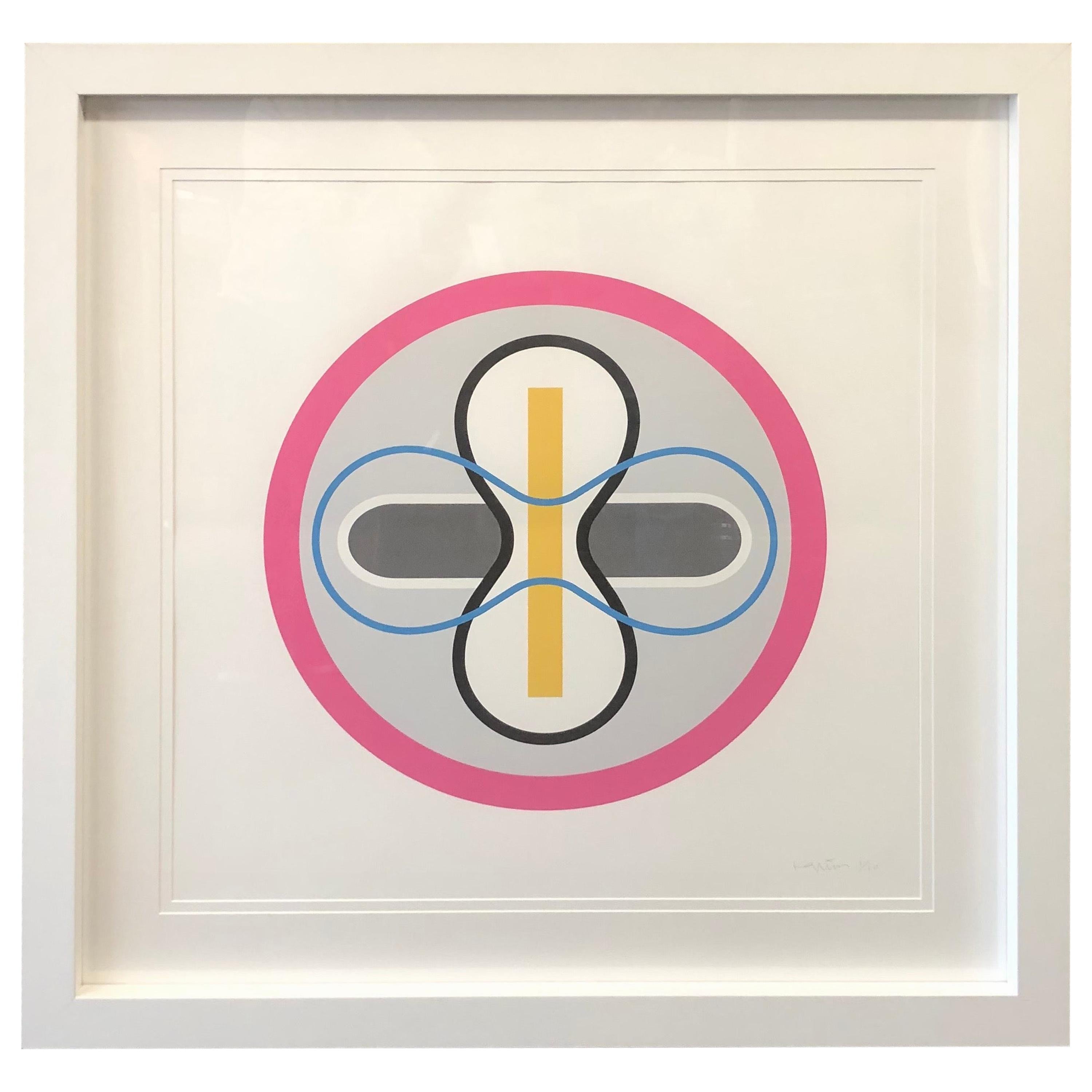 Large Colorful Geometric Lithograph Signed and Numbered by Karim Rashid For Sale