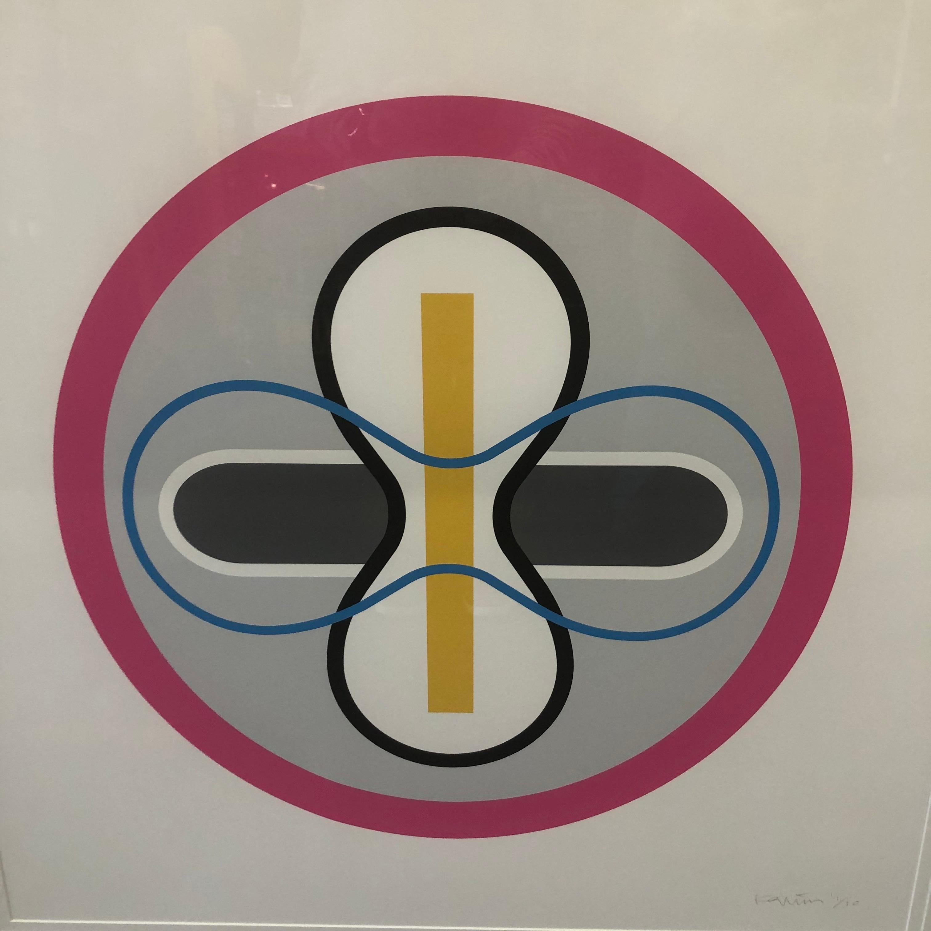 Canadian Large Colorful Geometric Lithograph Signed and Numbered by Karim Rashid For Sale