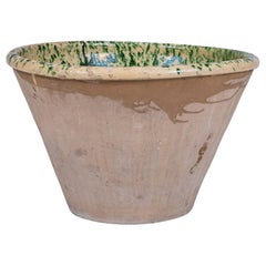 Large Colorful Glazed Terracotta Passata Bowl