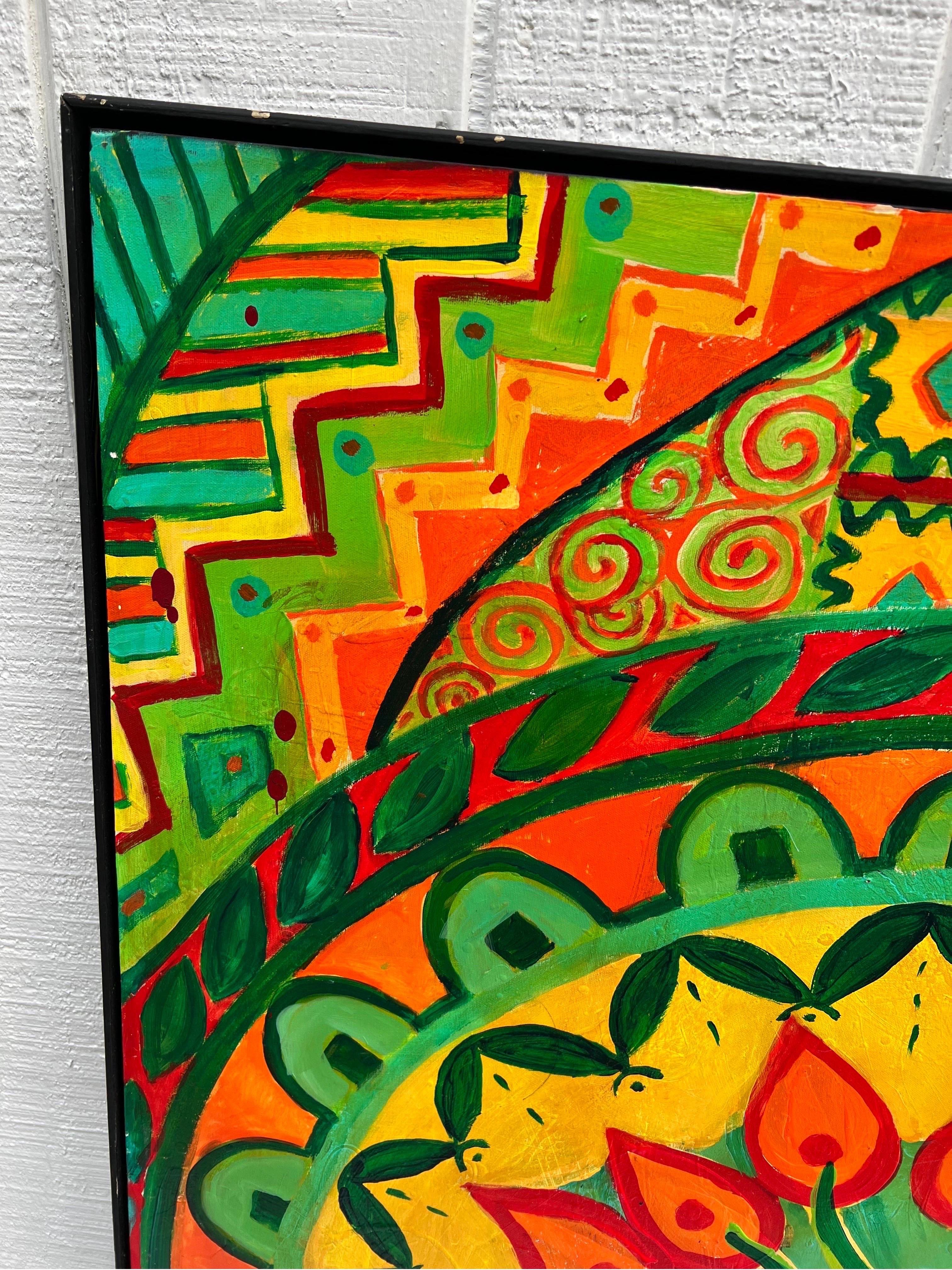 Grande dipinto meditativo colorato Greene & Greene di Carol Bertrand in vendita 3