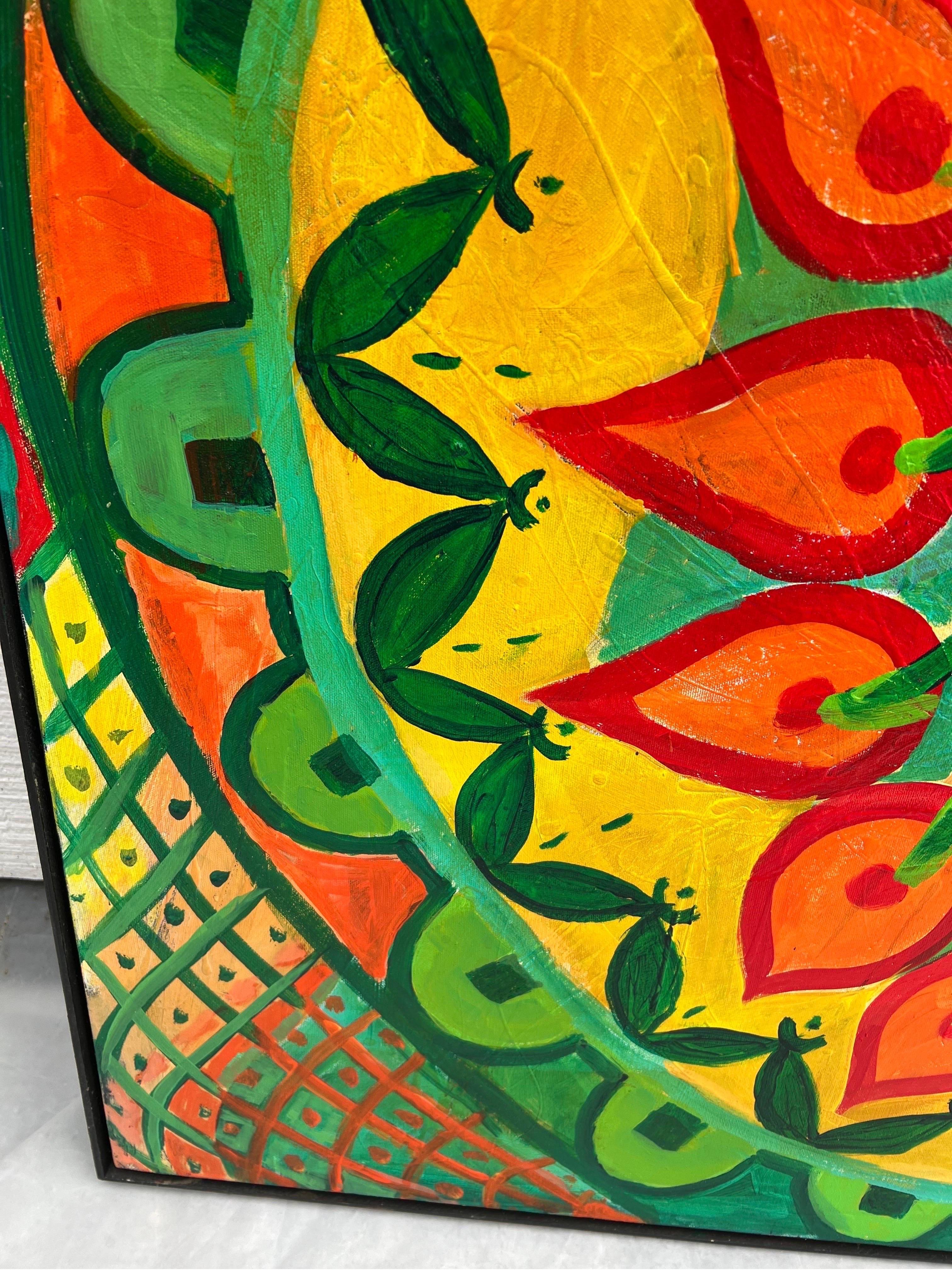 Grande dipinto meditativo colorato Greene & Greene di Carol Bertrand in vendita 4