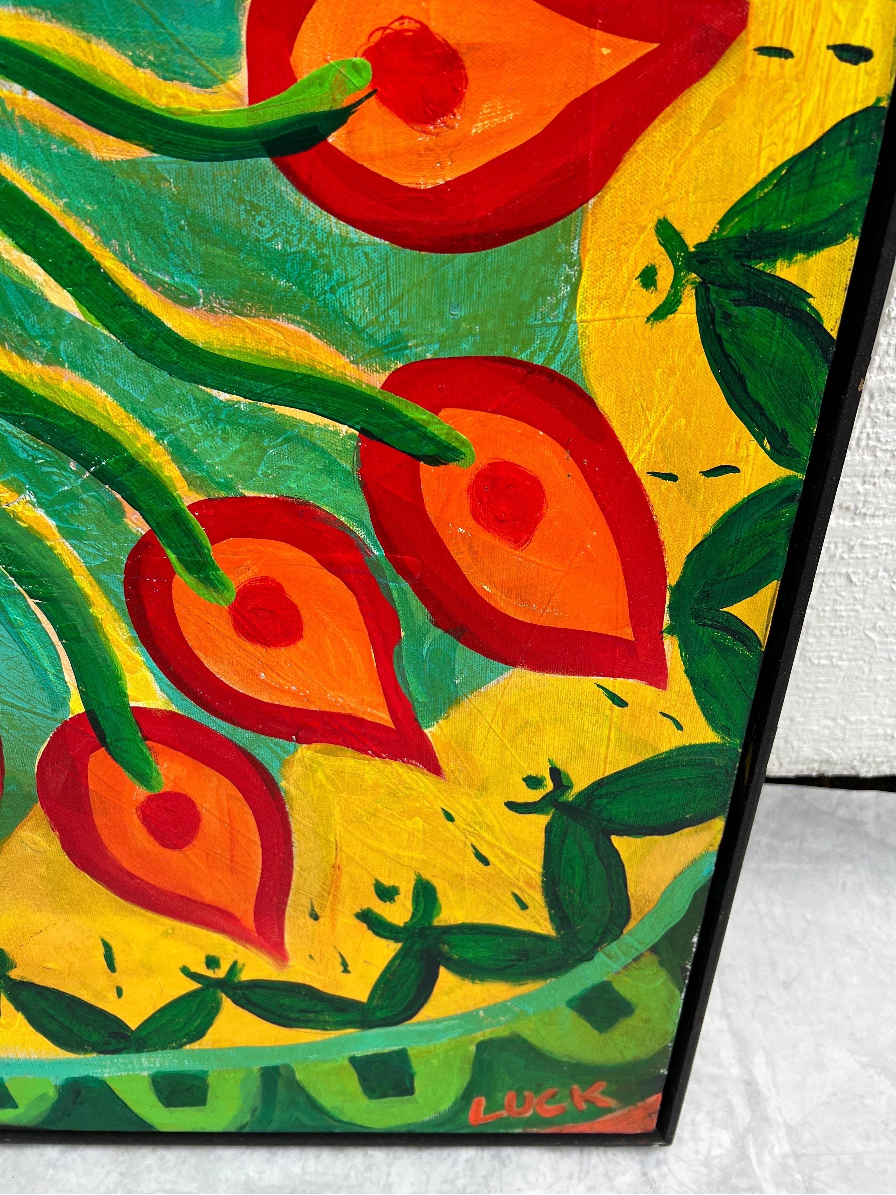 Grande dipinto meditativo colorato Greene & Greene di Carol Bertrand in vendita 5
