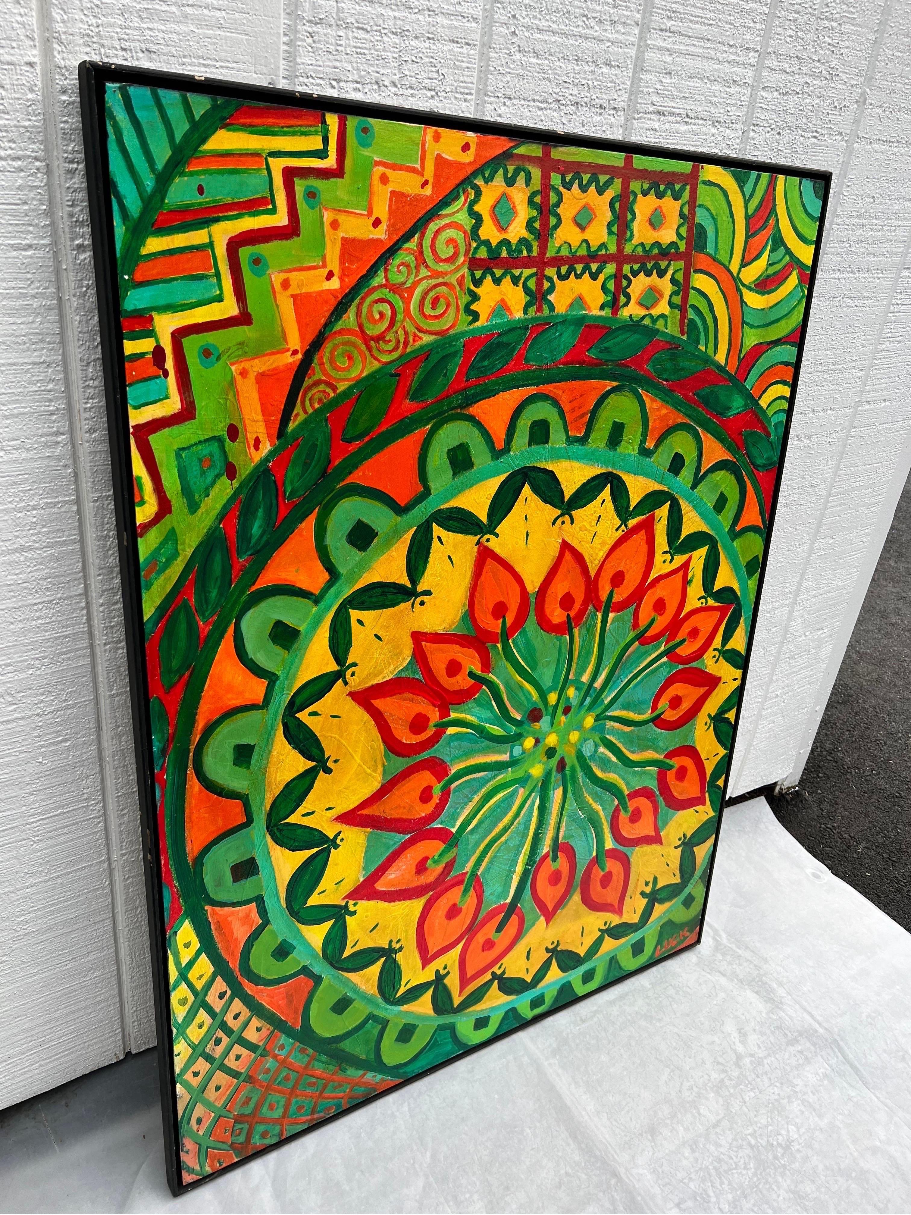 Grande dipinto meditativo colorato Greene & Greene di Carol Bertrand in vendita 9