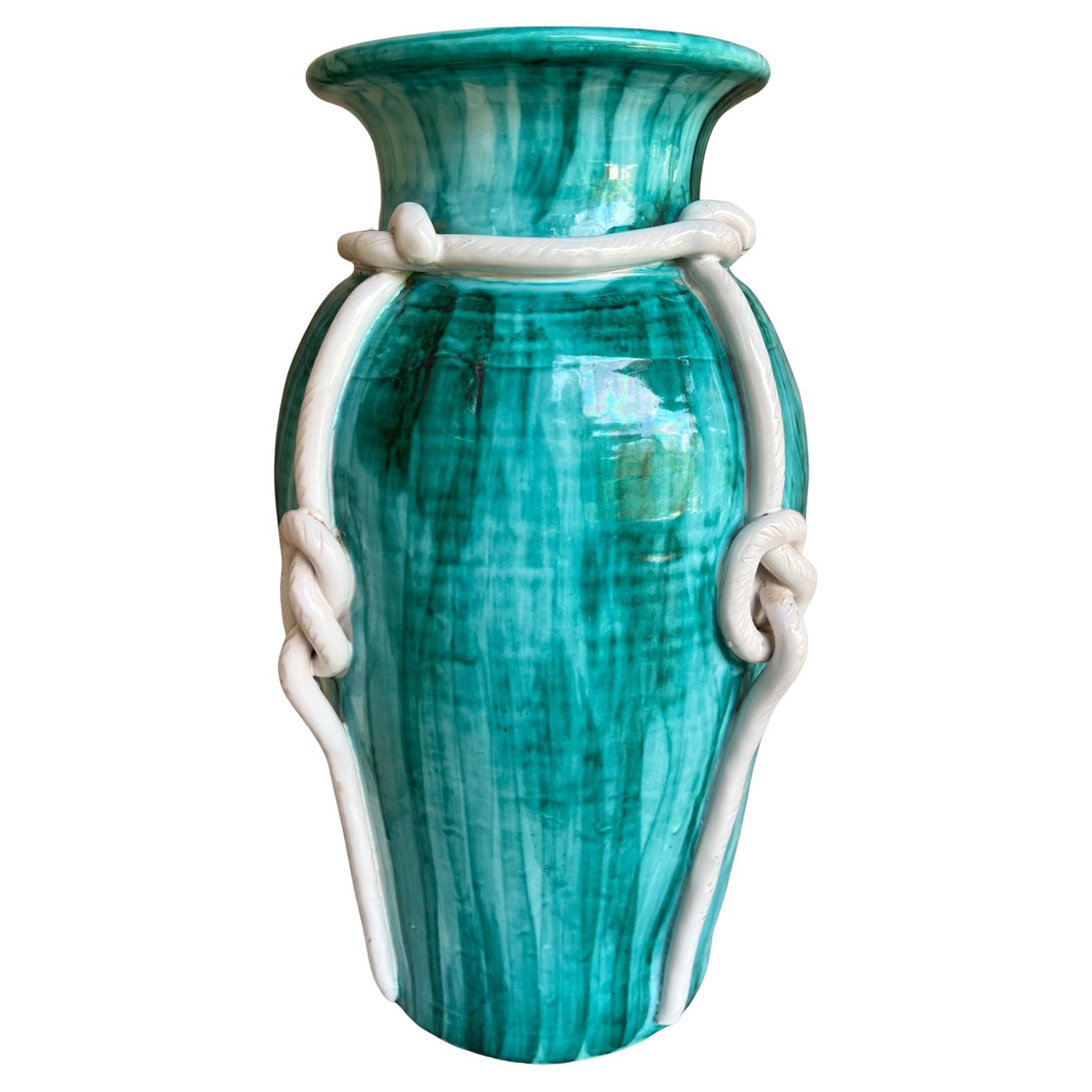 Große bunte italienische Majolika-Vase (Italienisch) im Angebot