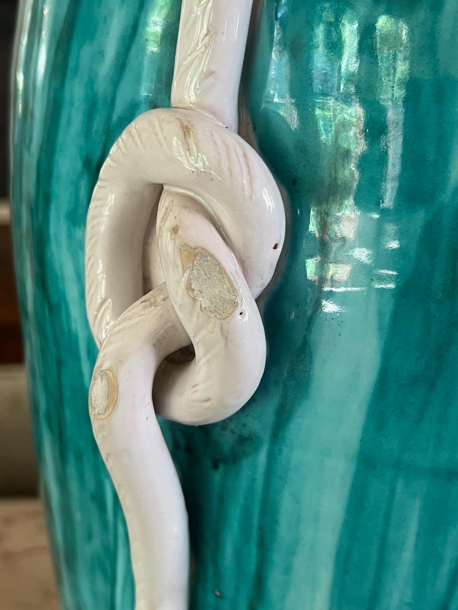 Große bunte italienische Majolika-Vase im Zustand „Gut“ im Angebot in Ross, CA