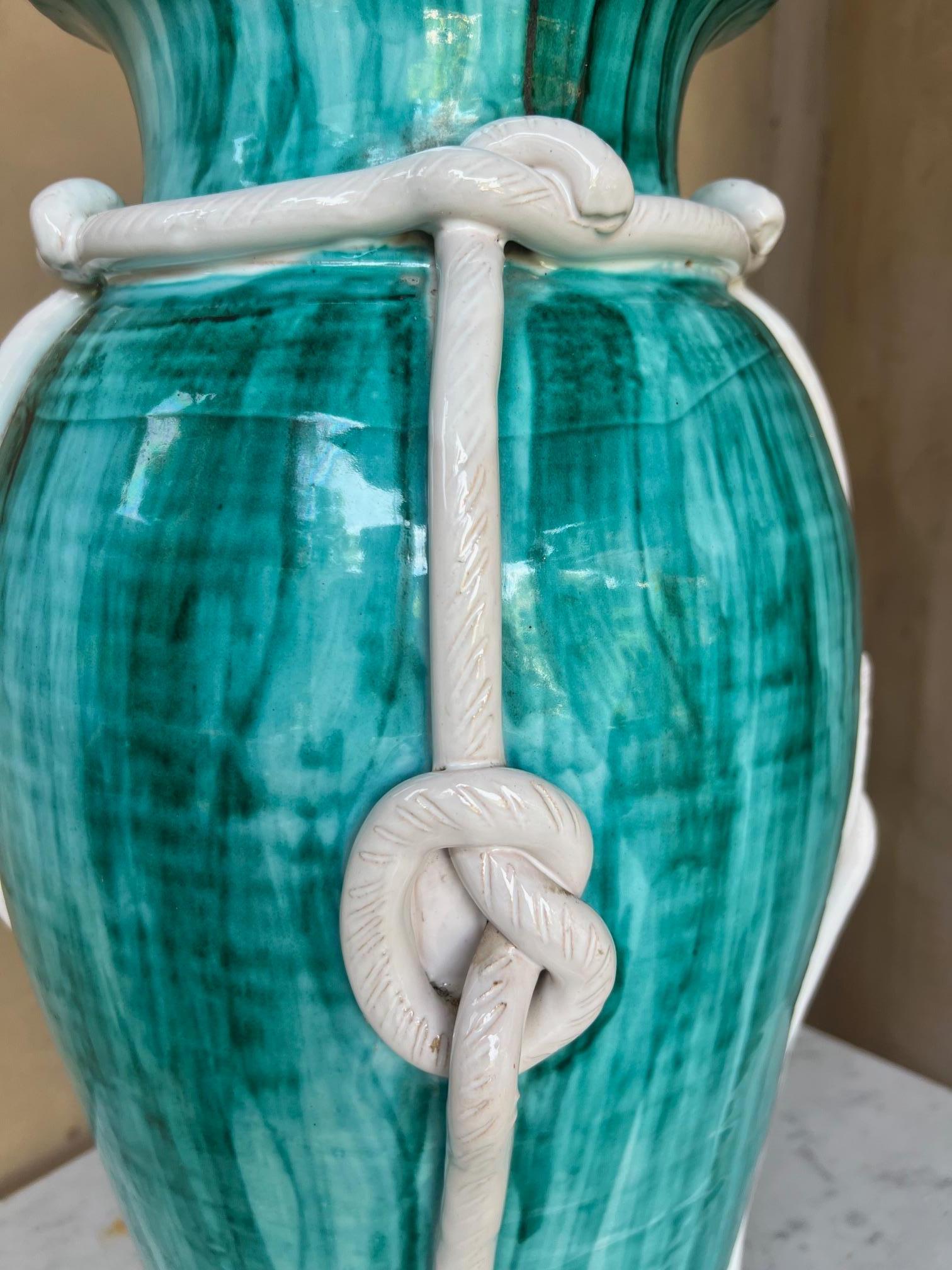 Große bunte italienische Majolika-Vase (Ende des 20. Jahrhunderts) im Angebot