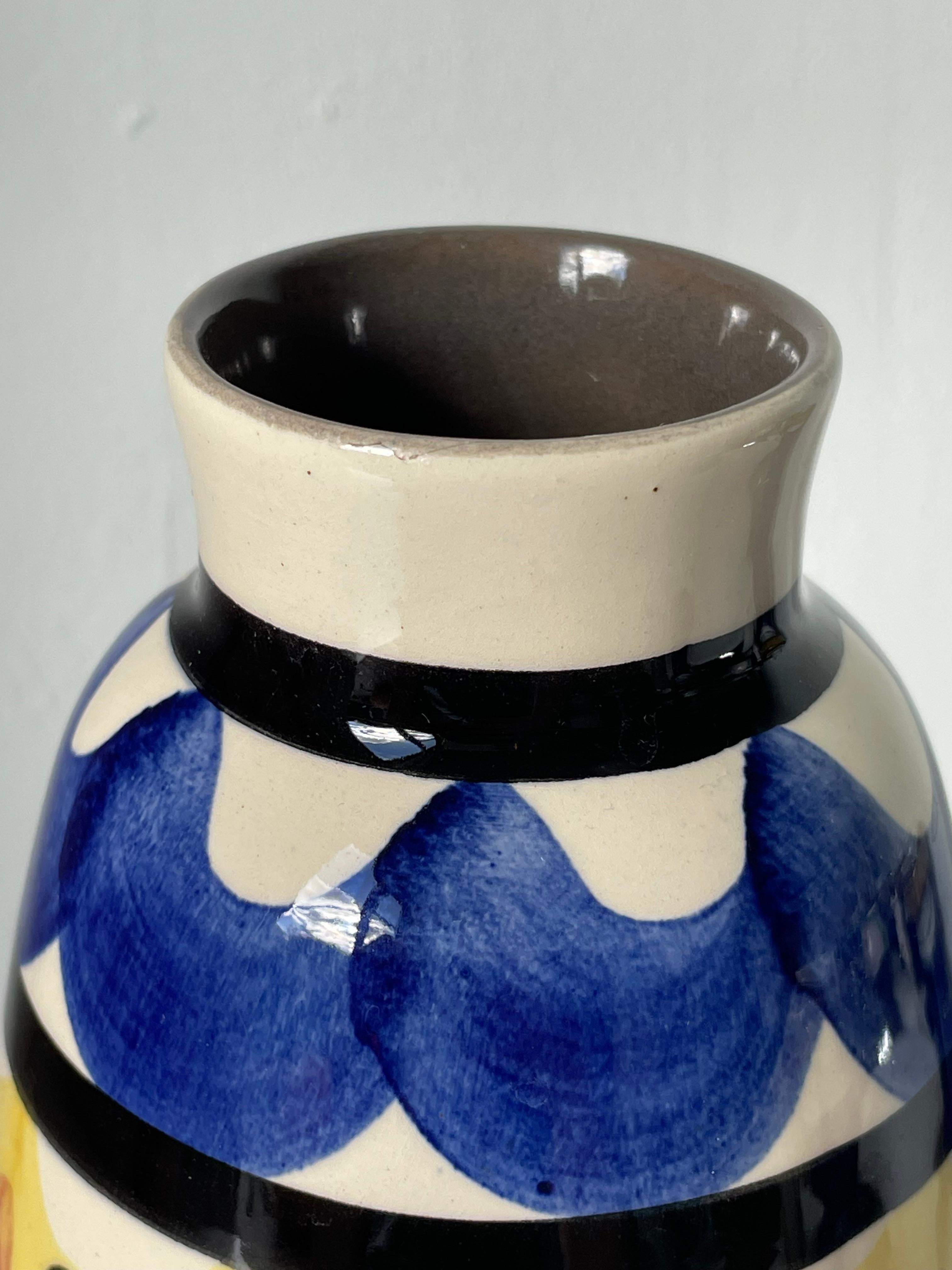 20ième siècle Grand vase maximum coloré Strehla de Strehla, 1970 en vente