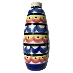 Große farbenfrohe Strehla-Vase im Maximalismus-Stil von Strehla, 1970er Jahre