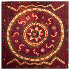 Antique Large Colorful Uzbek Suzani