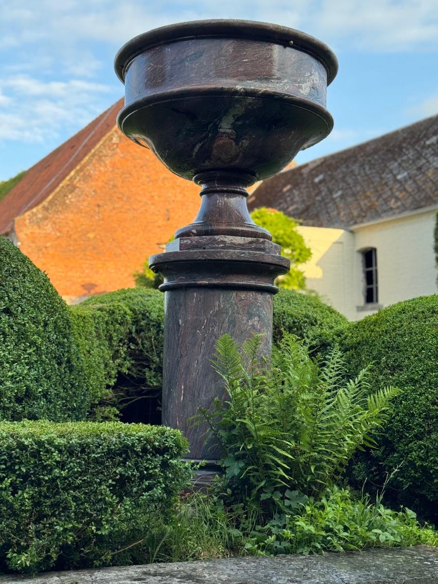Große Säule und Waschbecken aus Levanto-Marmor, um 1900 im Angebot 5