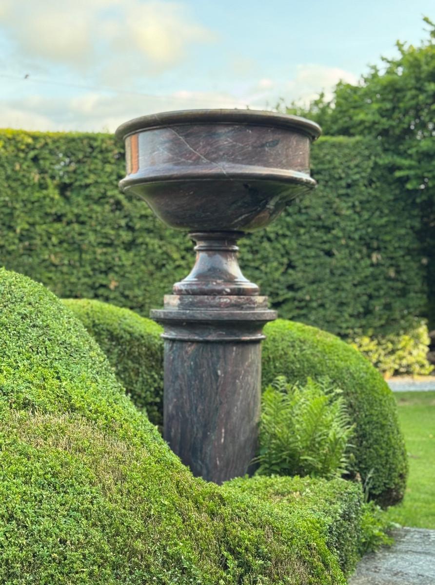 Große Säule und Waschbecken aus Levanto-Marmor, um 1900 im Angebot 6
