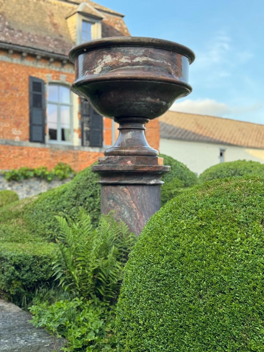 Große Säule und Waschbecken aus Levanto-Marmor, um 1900 (Klassisch-griechisch) im Angebot