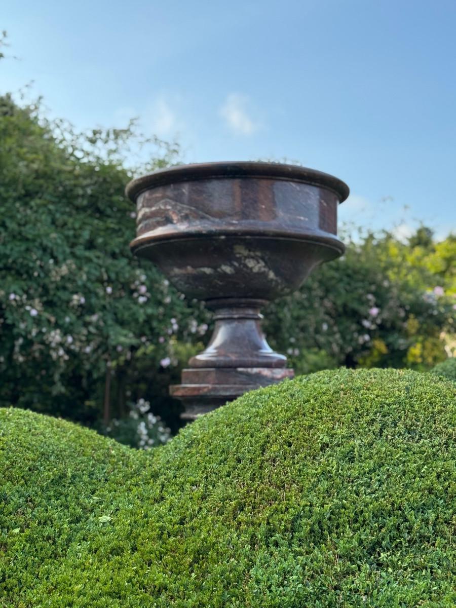 Große Säule und Waschbecken aus Levanto-Marmor, um 1900 im Zustand „Hervorragend“ im Angebot in Honnelles, WHT