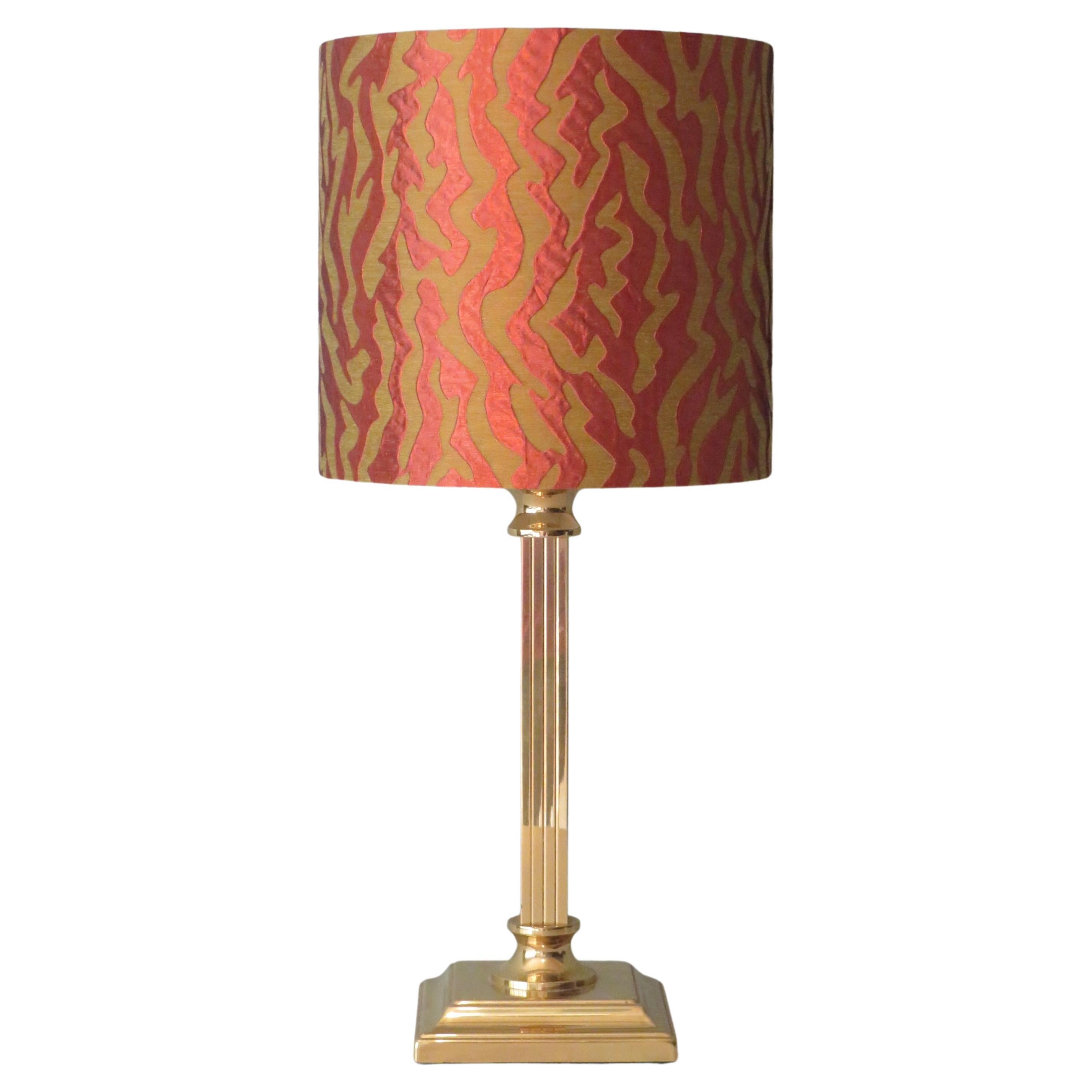 Large Column Table Lamp in Hollywood Regency Style by Herda Netherlands, 1970s For Sale