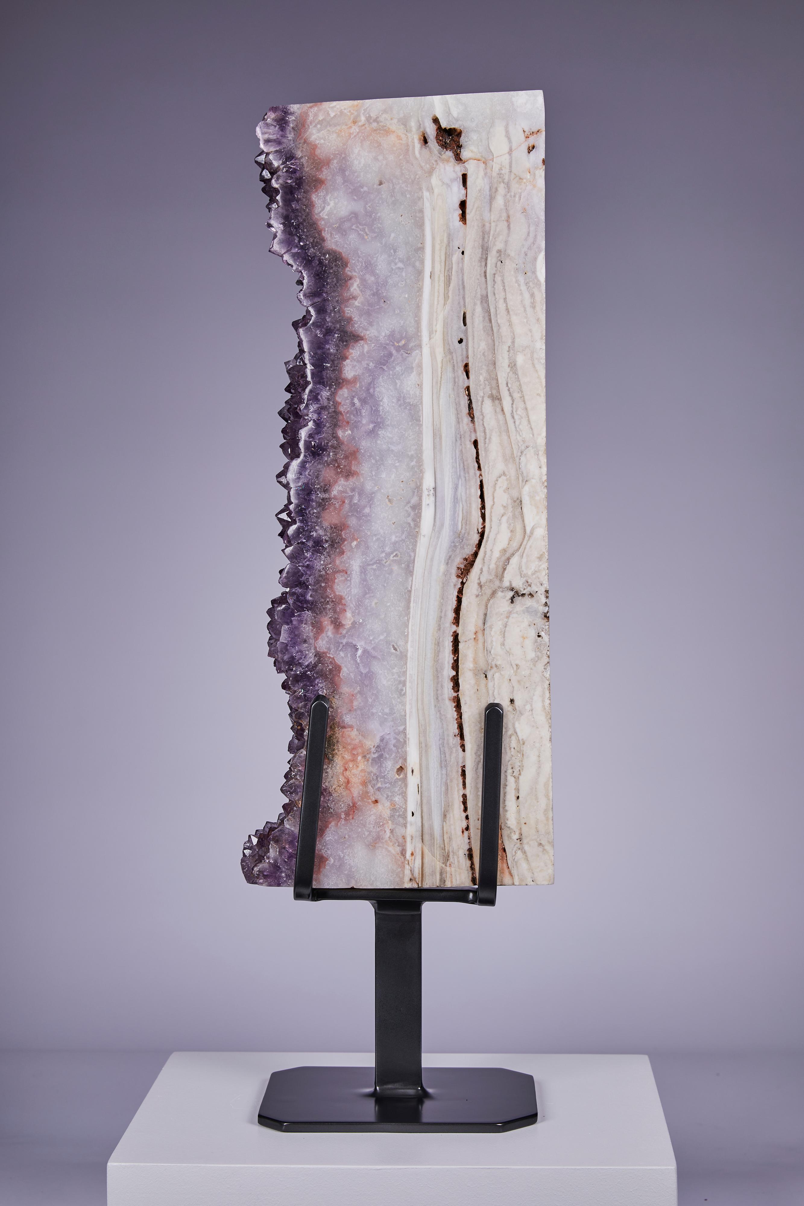 18th Century and Earlier Large columnar agate and amethyst formation For Sale