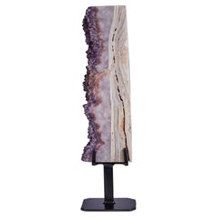 Large columnar agate and amethyst formation