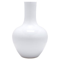 Large Columnar Cloud White Vase