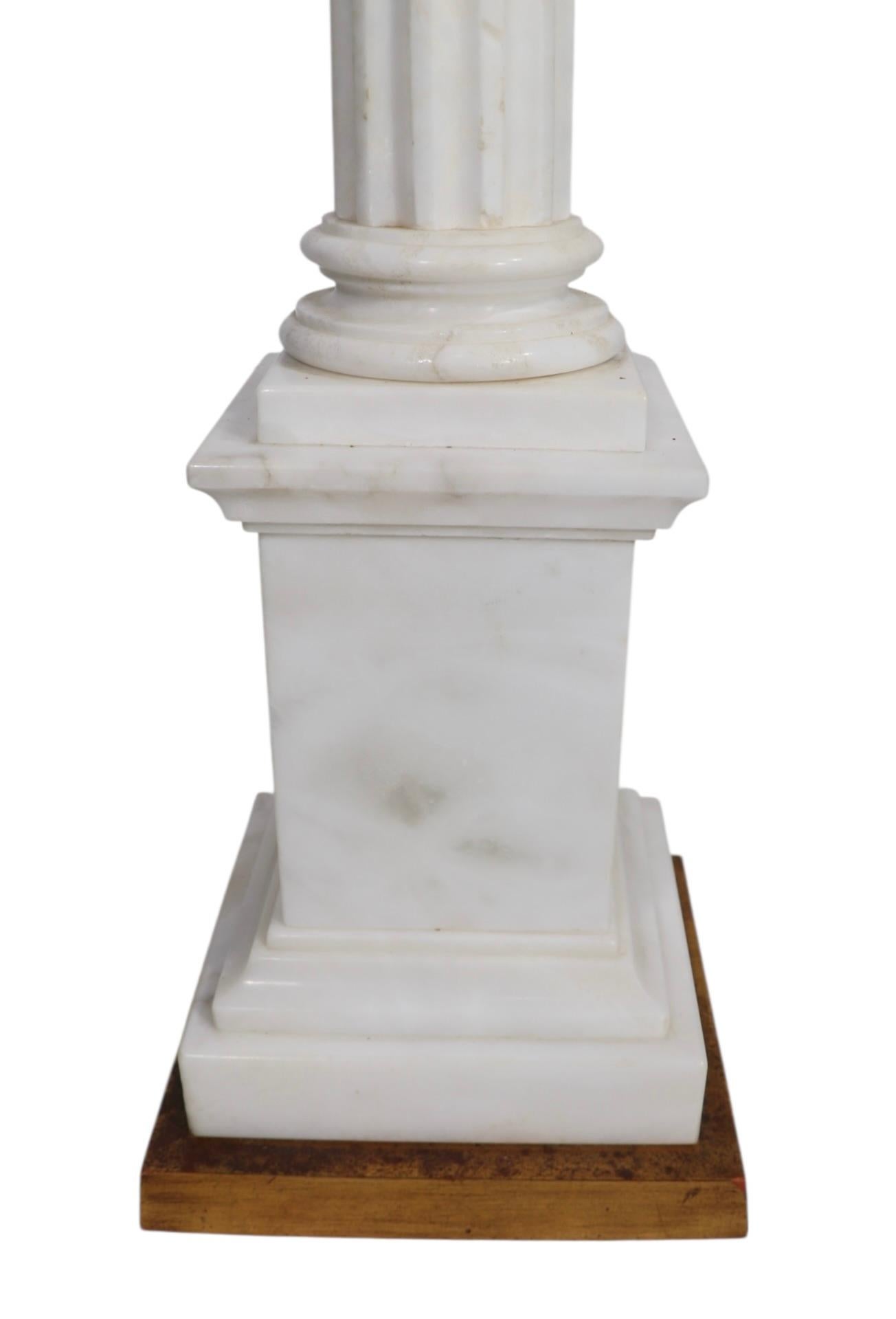 Large Columnar Form Marble Table Lamp by The Marbro Lamp Company c 1950/60s For Sale 10