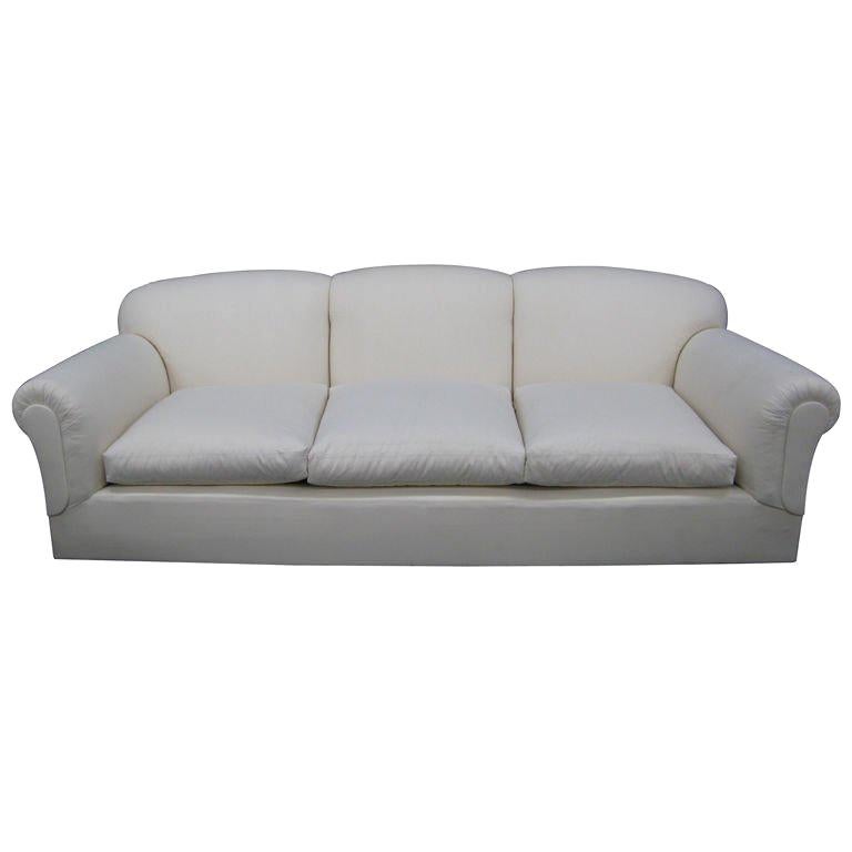 Large, comfortable tight back, loose seat sofa at 1stDibs tight back