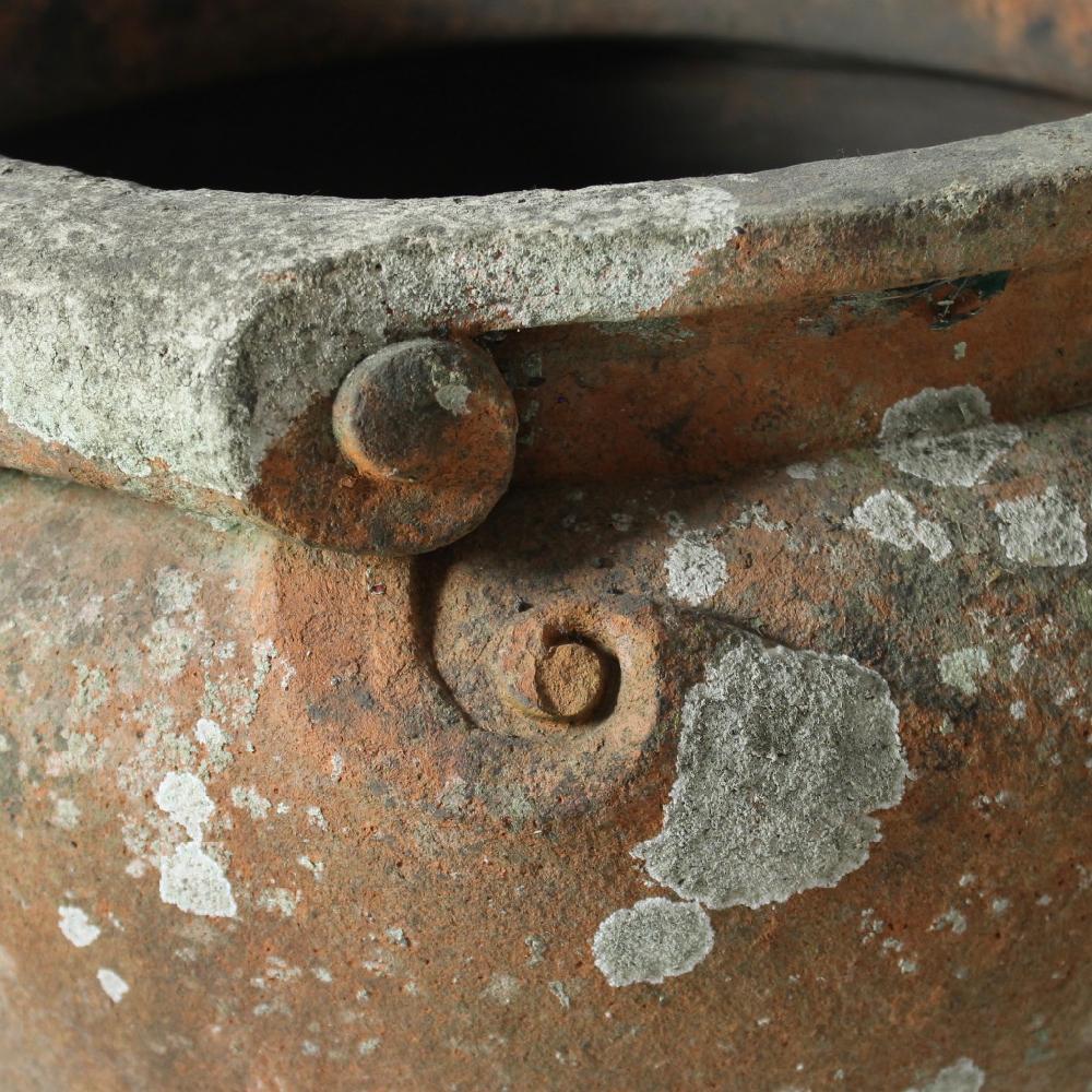 British Large Compton Pottery Terracotta Scroll Pot