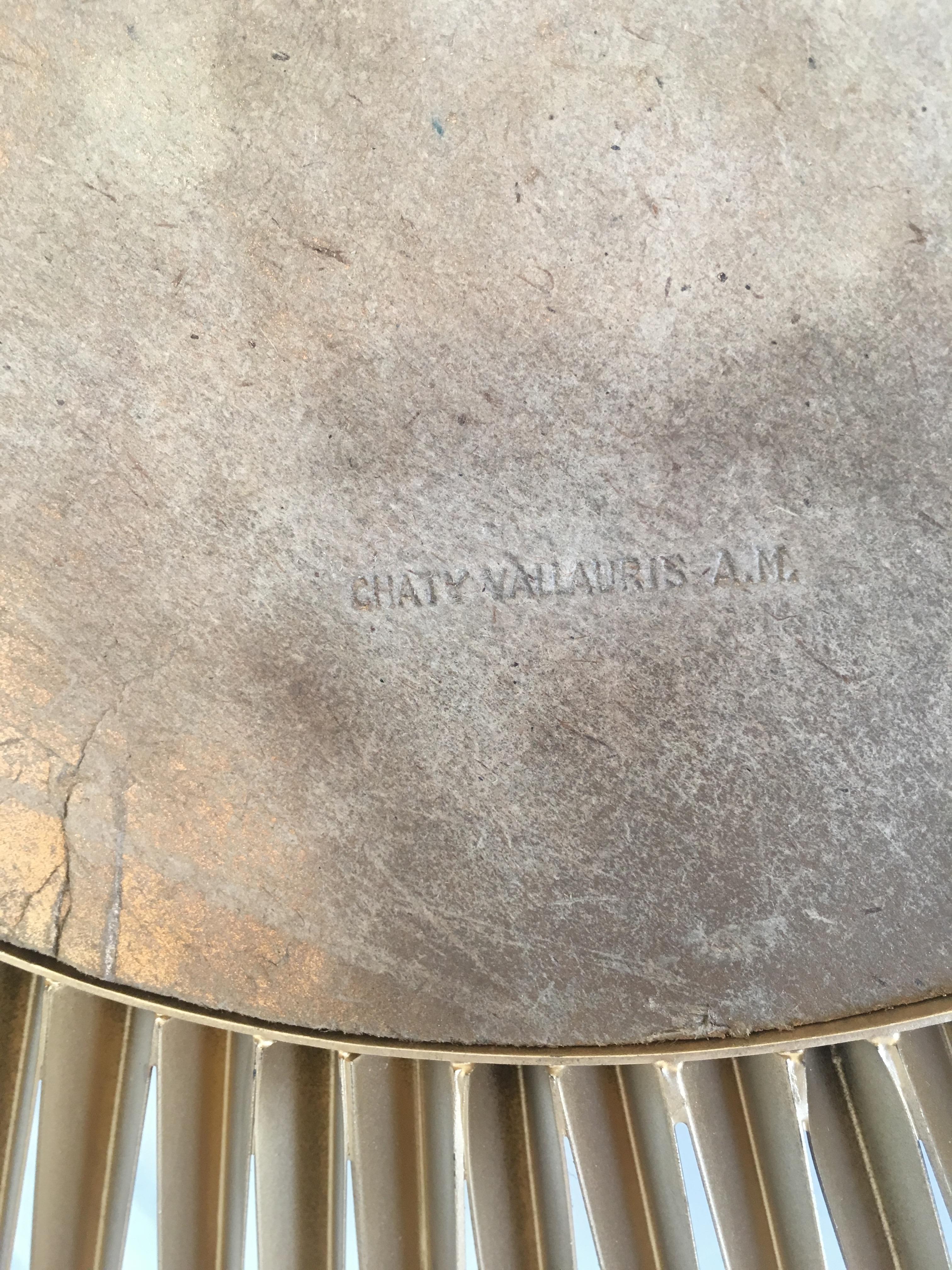 Mid-20th Century Large Concave Chaty Vallauris Sunburst Mirror For Sale
