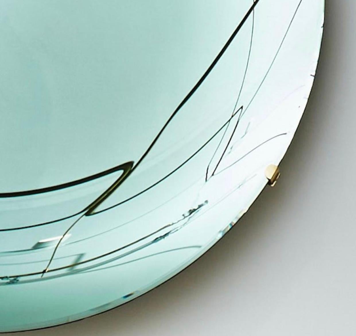 Contemporary Large Concave Italian Art Mirror