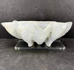 Large Conch Earthenware Shell Centerpiece Sculpture Planter