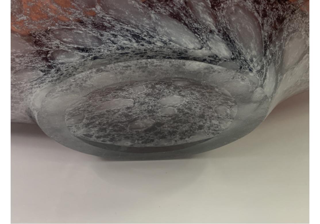 Large Conch Shell Form Art Glass Bowl For Sale 8