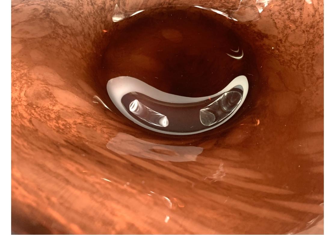 Large Conch Shell Form Art Glass Bowl For Sale 11