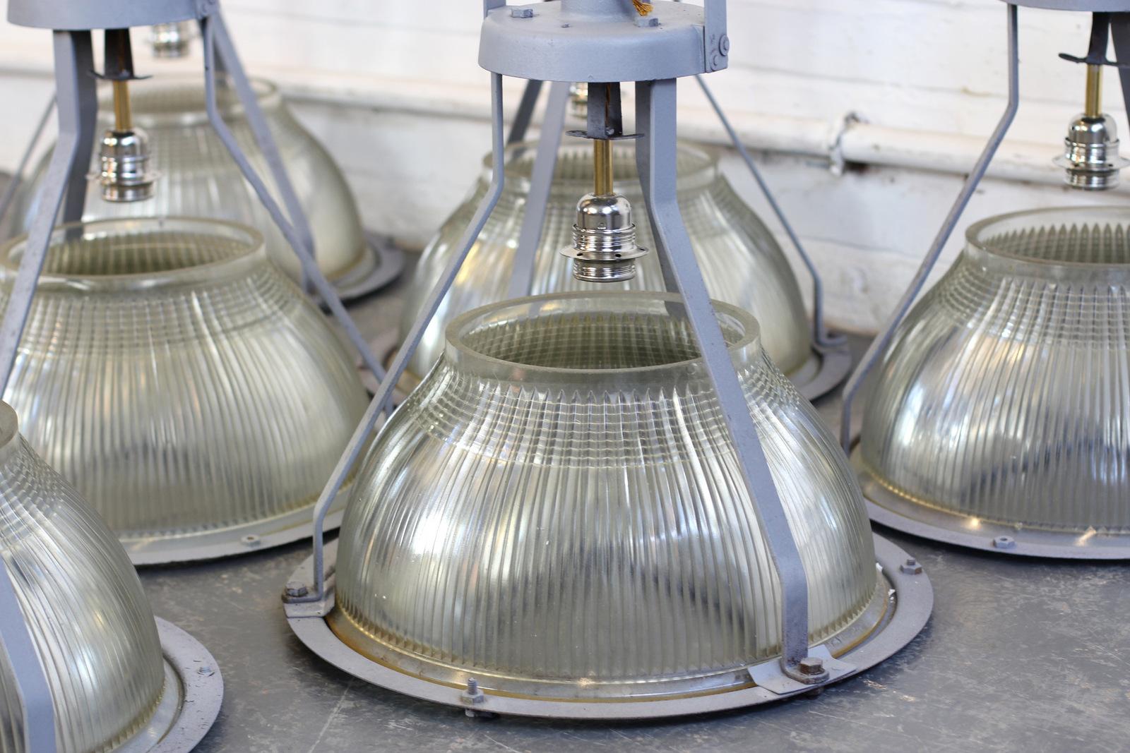 Large Concord Factory Lights, circa 1950s 4