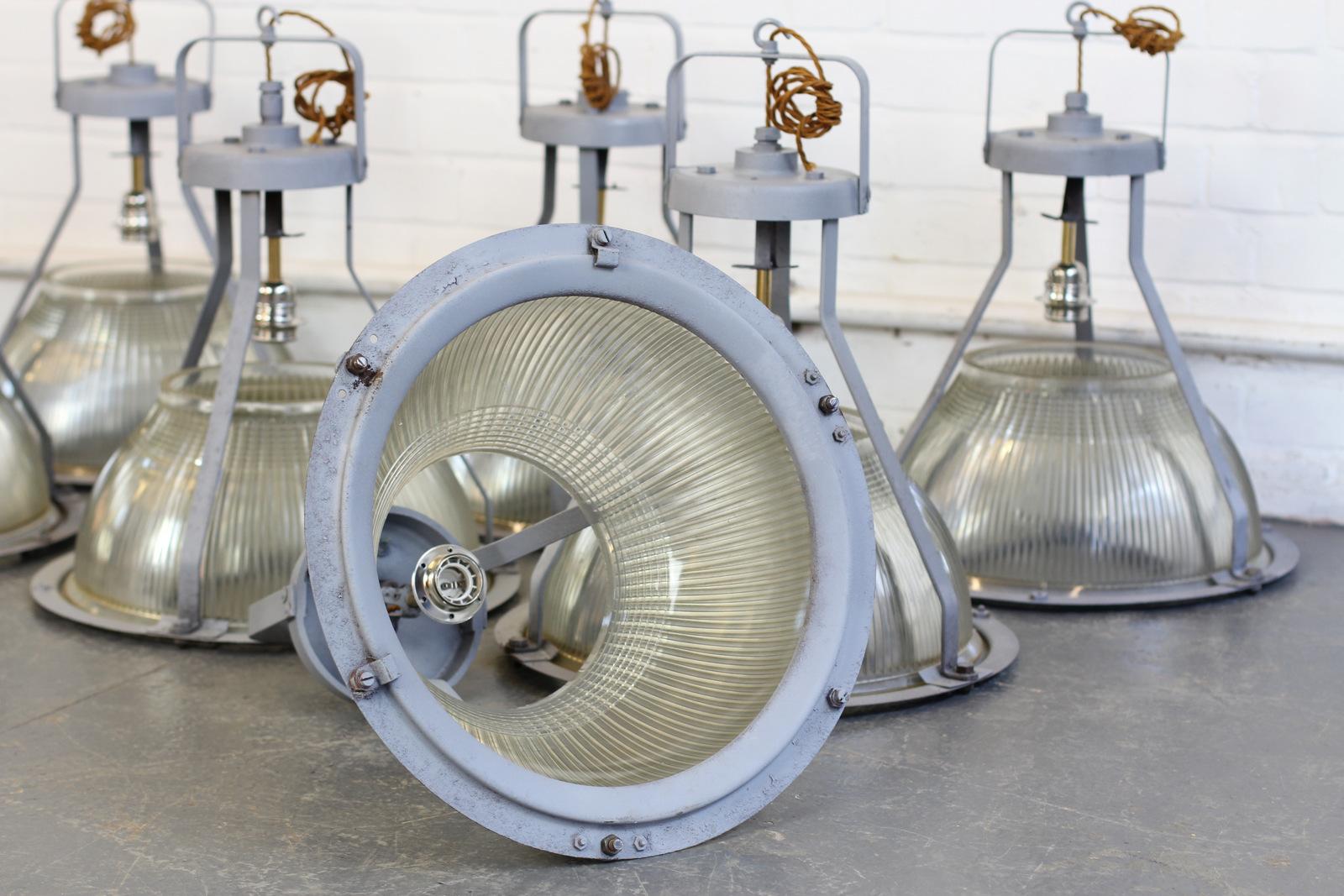 Large Concord Factory Lights, circa 1950s 5